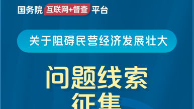 东北农村老熟女bbw国务院“互联网+督查”平台公开征集阻碍民营经济发展壮大问题线索